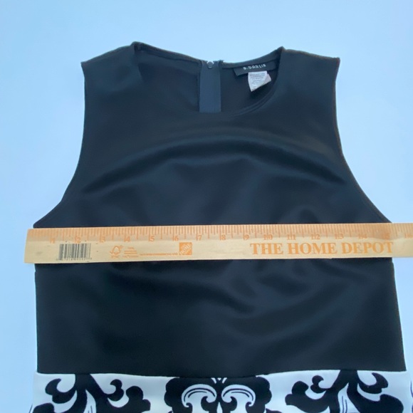 B. Darlin sleeveless Black and white zipper dress size 9/10 Junior. - Picture 7 of 9